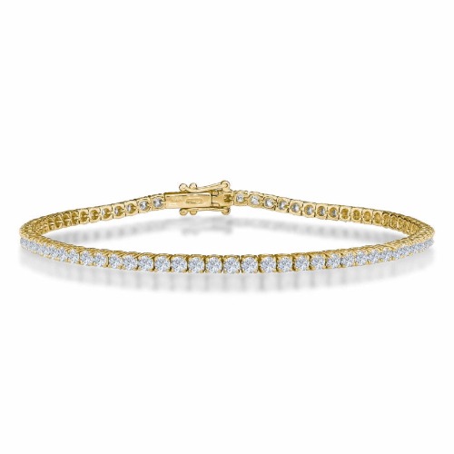 Diamond Tennis Anklet - 14K Yellow Gold