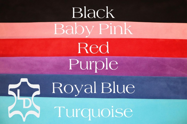Black Double O Ring Collar with Suede Lining - Royal Blue / 13"