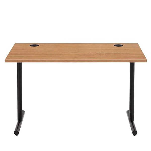 Amazon Basics Rectangulaire Bureau d'ordinateur simple, plateau hêtre et cadre noir, montage facile, 120 x 60 x 73,6 cm (Anciennement marque Movian)