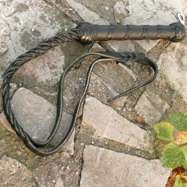 'Roy', Dog Whip with round handle
