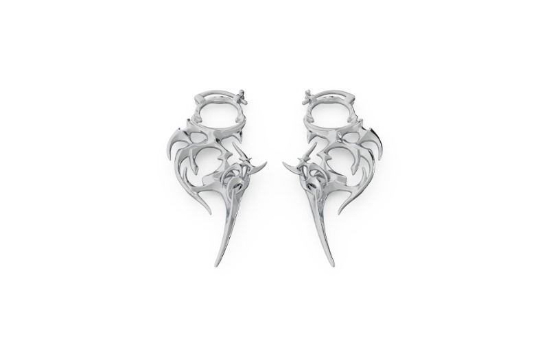 Neo Cipher Earrings | Silver