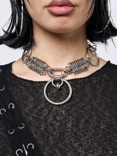 Nexus O-Ring Choker | One Size / Silver