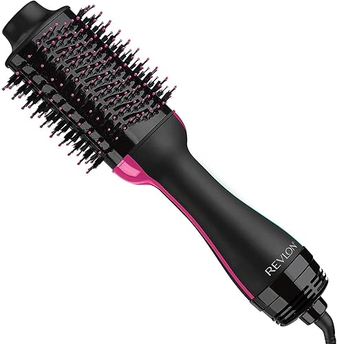 REVLON One-Step Volumizer Hair Dryer and Styler | Now with Improved Motor, Less Frizz, More Shine and Less Heat Damage for Salon-Style Blowouts | Amazon Exclusive (Black) - Black Pink - 1.0 VOLUMIZER UPDATED MOTOR LIFE