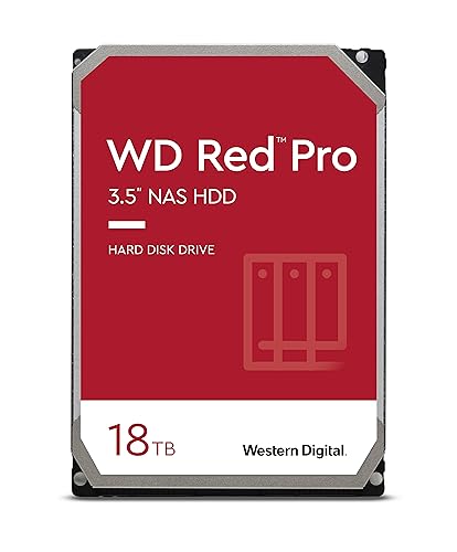 Western Digital 18TB WD Red Pro NAS Internal Hard Drive HDD - 7200 RPM, SATA 6 Gb/s, CMR, 256 MB Cache, 3.5" - WD181KFGX - 18TB