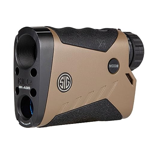 SIG SAUER KILO8K-ABS 7 x 25 mm Tactical Hunting Durable High Accuracy Up to 8000 Yards Reflective Range Digital Bluetooth Laser Monocular Rangefinder | Circle, Duplex, Box + Milling Grid Reticle