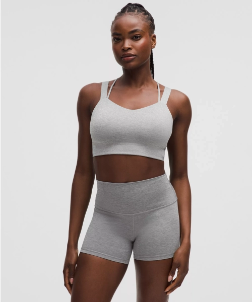 Like a Cloud Longline Bra *Light Support, D/DD Cup - Heathered Core Medium Grey - 12