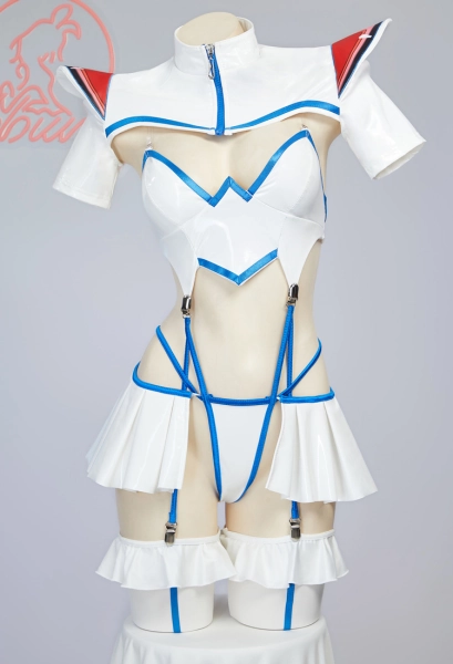 KLK Kiru Ra Kiru Satsuki Derivative Sexy Lingerie Set Top and Skirt with Panty and Gloves