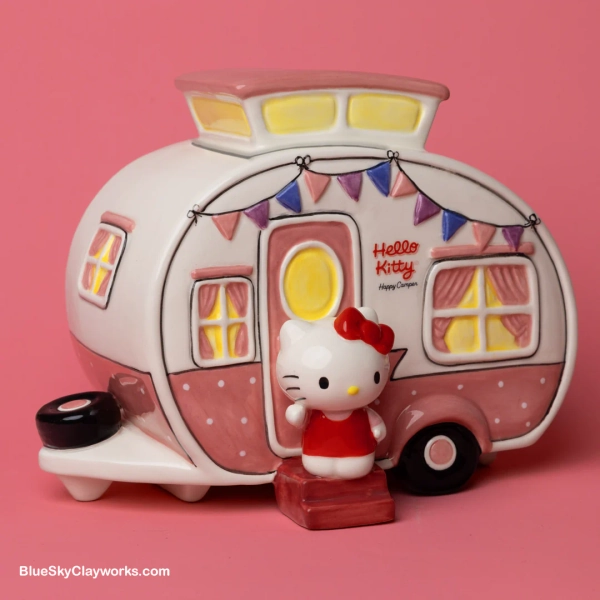 Clayworks Hello Kitty Retro Camper cookie Jar