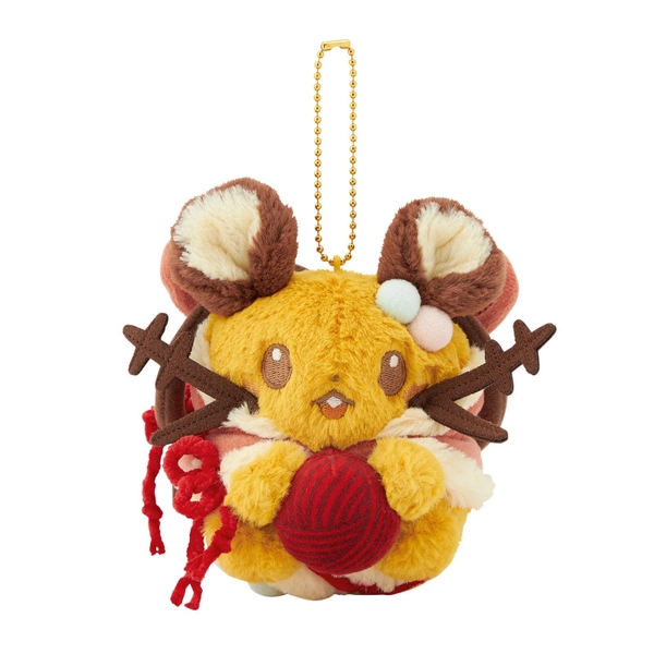 Plush Keychain Dedenne Pokémon Heartwarming Christmas 2024