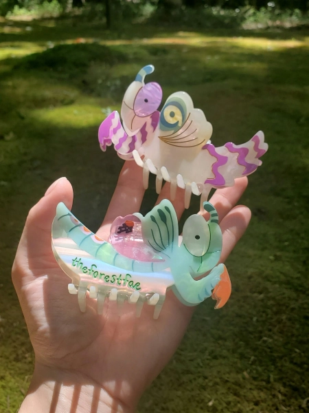 Flower Mantis Hair Claw Clips Spiny Flower or Umbrella Mantis!