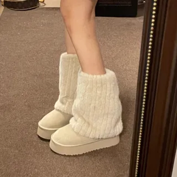 Platform Fluffy Short Boots