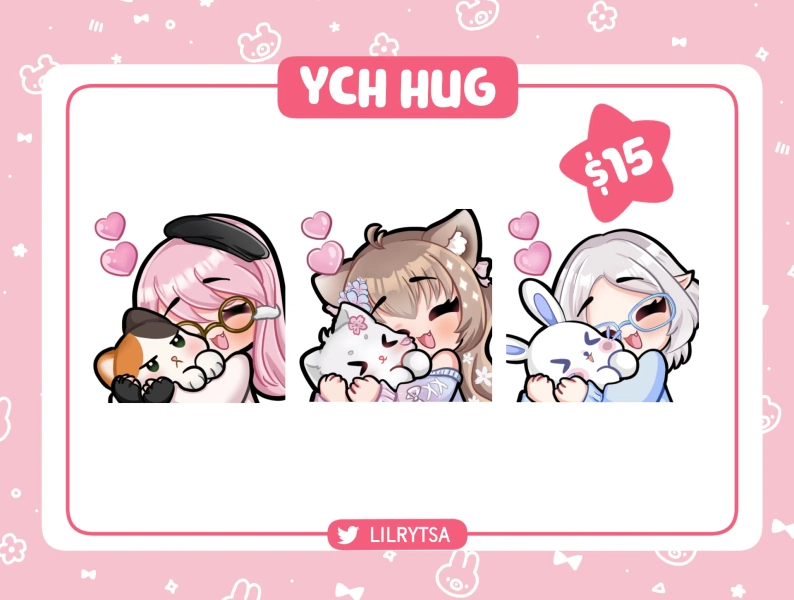 YCH Chibi - Hug by Rytsa Art (@rytsa)