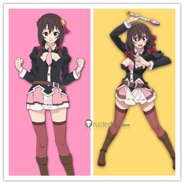 KonoSuba Improved Yunyun Cosplay + Wig + Shoes