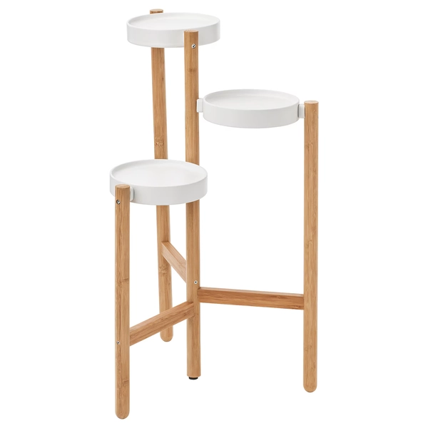 Plant stand - bambu/branco 78 cm