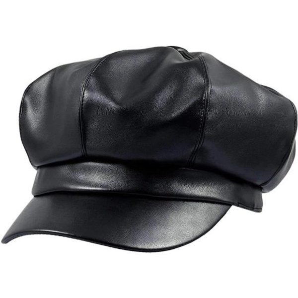 8 Panels Newsboy Caps for Women #01black