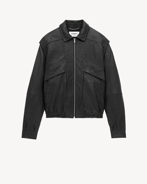 YSL blouson in grained lambskin
