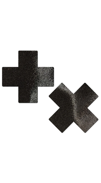 Cross Reusable Black Nipple Pasties