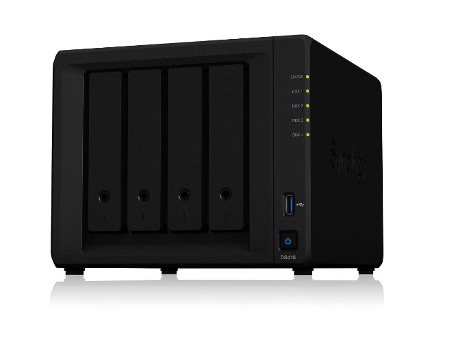 Synology DS418 NAS Disk Station, 4-Bay, 2GB DDR4 (Diskless) - 4-Bay, 2GB DDR4 DS418