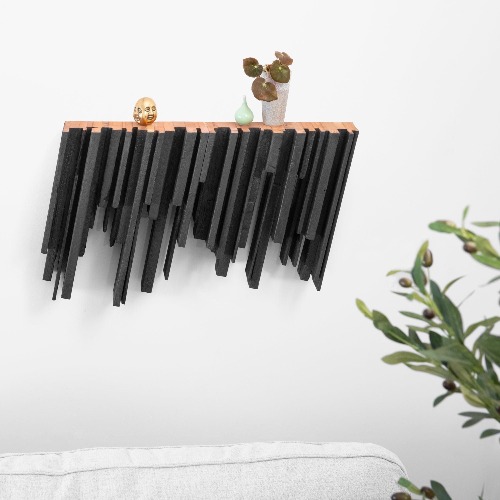 Skyline Shelf - Torched black & natural