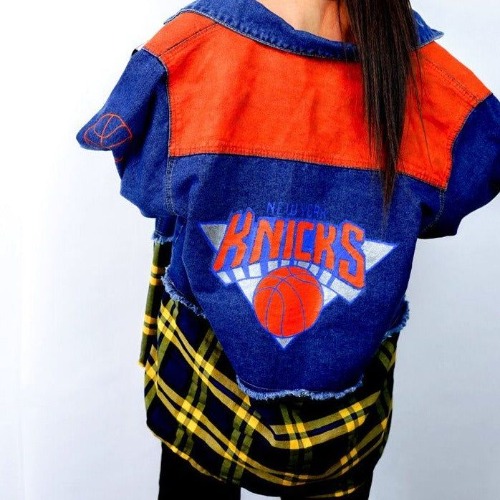 'GO KNICKS' DENIM JACKET - WOMEN - One Size