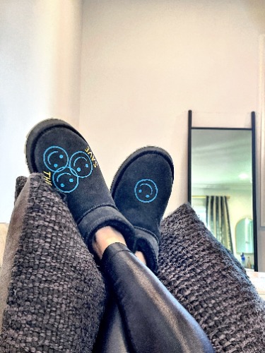 'Save The Anti Socials' Painted Emu Boots - US 8 / Women