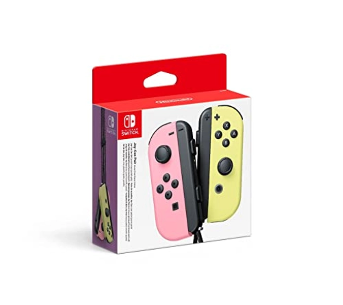 Nintendo Paire de Manettes Bluetooth Joy-Con Gauche Rose Pastel et Droite Jaune Pastel, Pour Switch