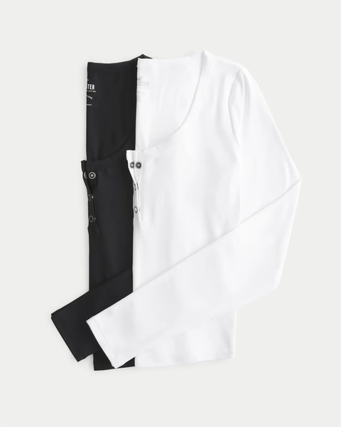Women's Seamless Fabric Henley 2-Pack | Women's Tops | HollisterCo.com