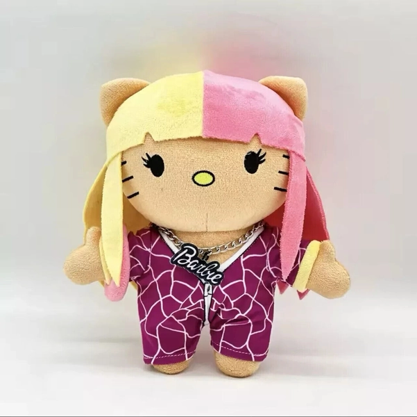 Nicki Minaj Plush Hello Kitty Rapper Plushie Soft Popular Gift Toy