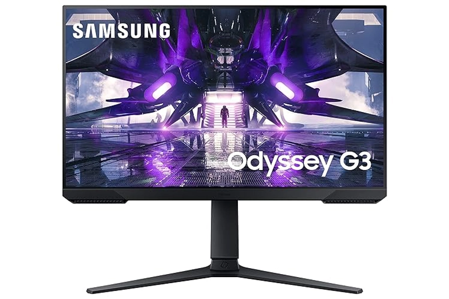 Samsung 27” Odyssey G30A Gaming Computer Monitor, FHD LED Display, 144Hz, 1ms, FreeSync Premium, Adjustable, Borderless Design (LS27AG302NNXZA), Black