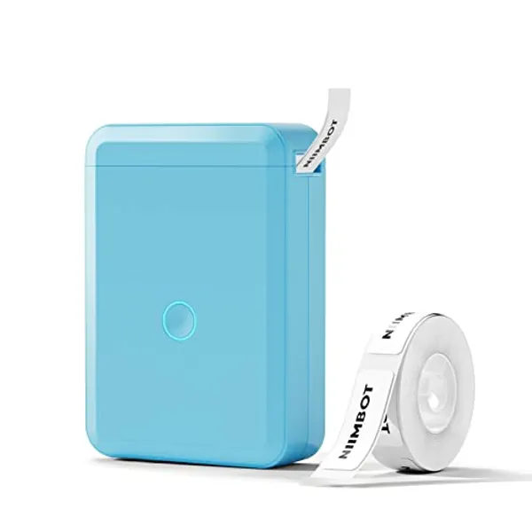 NIIMBOT Label Maker, Portable Mini Bluetooth Thermal Label Printer D110 Rechargeable Sticker Maker Machine for Home Office Kitchen Organizing, Compatible With Android & iOS, With 1 Roll Label Tape