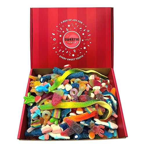 Sweetie Tooth Premium Random Pick & Mix 1kg Hamper Gift Box - Random Pick & Mix Sweets for Valentines, Birthday, Easter, Kids, Father's Day, Thank You, Congratulations, Christmas