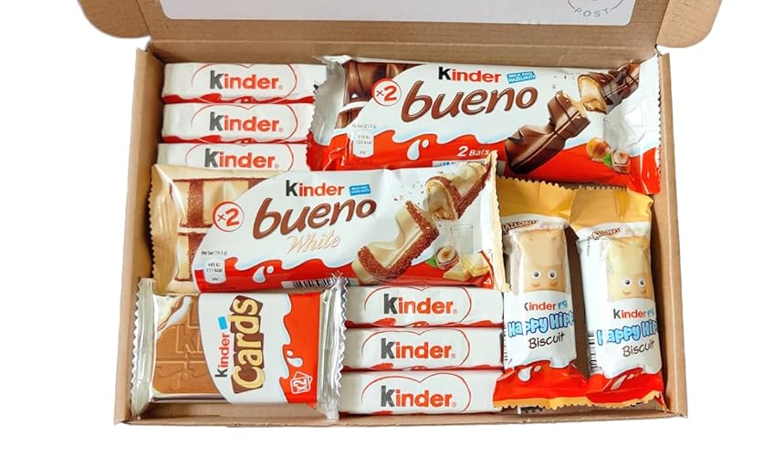 Kinder Chocolate Gift Box | Kinder Hamper | Happy Hippos | Kinder Cards | Kinder Bueno Letterbox Gift | Kinder Lover Selection Box