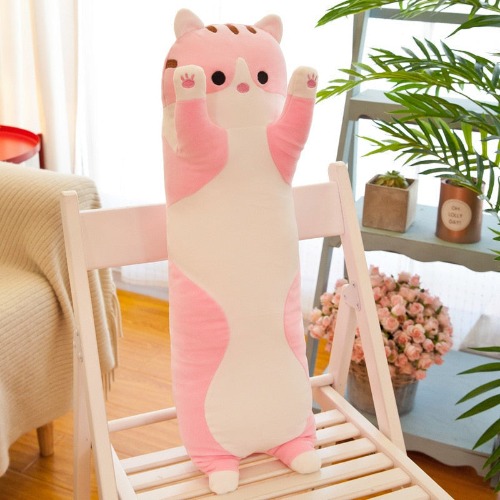 Neko Cuddle Body Pillow Plush - Pink / 90cm