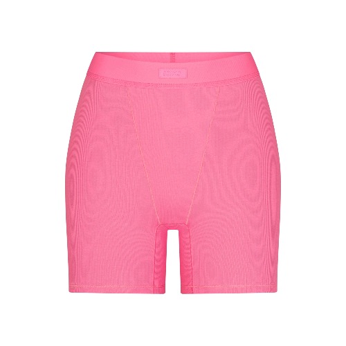 COTTON RIB BOXER | SUGAR PINK