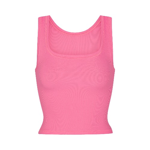 COTTON RIB TANK | SUGAR PINK