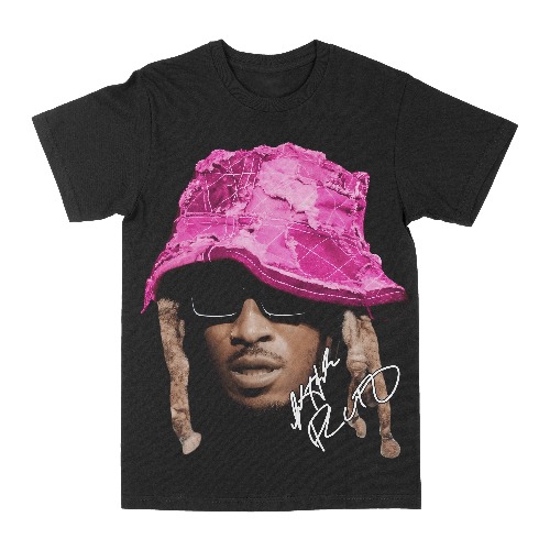 Future "Big Face Pink Bucket" Graphic Tee | Youth X-Small / Black / Regular Heavyweight
