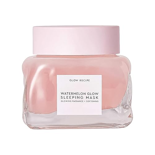 Glow Recipe Mini Watermelon Sleeping Mask - Hydrating, Pore Refining Overnight Face Mask with AHAs, Hyaluronic Acid + Pumpkin Seed Extract - Anti-Aging Gel Mask for Soft, Glowing Skin (30ml / 1oz) - 1 Fl Oz (Pack of 1)