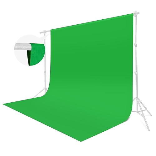 Green Screen Backdrop 10x10 ft, Pure Greenscreen Background for Streaming Zoom, Green Photo Backdrop Curtain for Photography, Thick Polyester Fabric Cloth Green Sheet for Photoshoot Video Party Decor - 10x10ft - Green