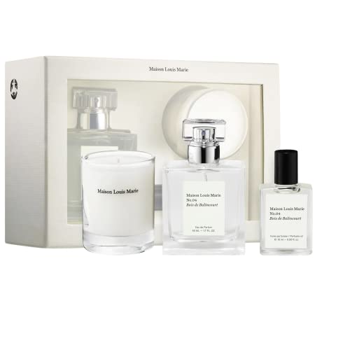 Maison Louis Marie - No.04 Bois de Balincourt Luxury 3-Piece Gift Set | Premium Clean Beauty + Non-Toxic Fragrance