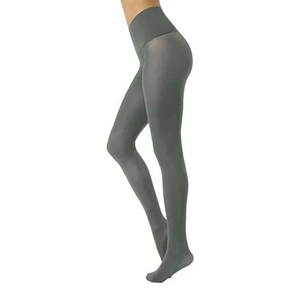 CALZITALY seamless tights, no seam pantyhose, opaque tights | black, blue | 50 den | S, M-L, L-XL, XXL | italian hosiery | - Medium-Large - Grey