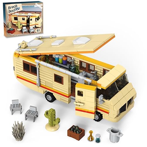 Taojiyuan Breaking RV Model Bad Car Building Set, Creative Breaking Merchandise Van Bad Building Bricks Kit for Gifts, Educational DIY Building Set Toy for Teens & Adults (426PCS)