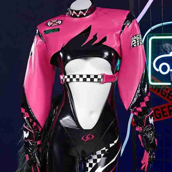 Muse Dash Rin Cosplay Costume Top and Jumpsuit with Gloves