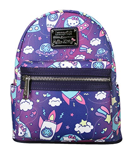 Loungefly Hello Kitty Spaceships Print Womens Double Strap Shoulder Bag Purse - One Size - Multicolored