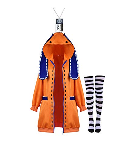 TopOneer Anime Runa Yomozuki Cosplay Costume Hoodie Jacket Outfit Pullover Halloween for Women Adult - Small - Orange