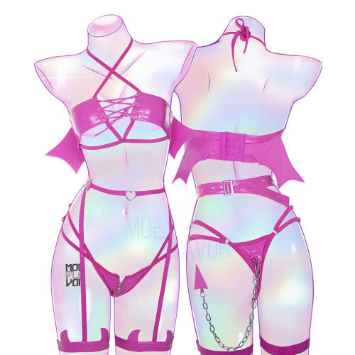 Hell Rider Succubus Lingerie - Pink / L/XL