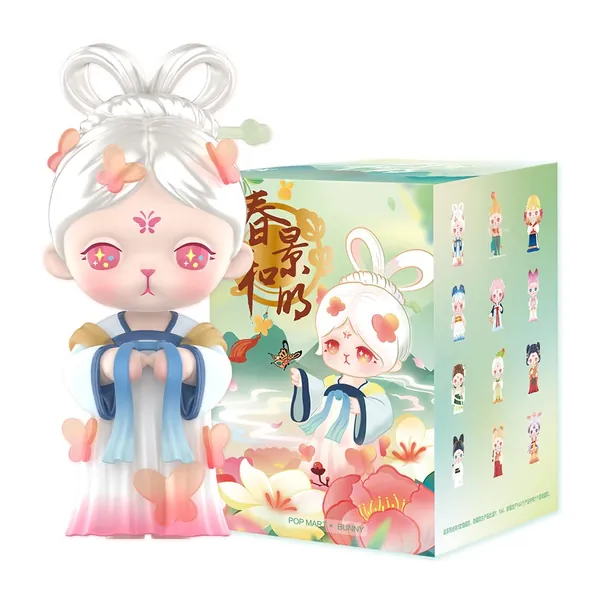 POP MART Bunny Spring Breeze Series 3PC Exclusive Action Figure Box Toy Bulk Box Popular Collectible Art Toy Cute Figure Creative Gift, for Christmas Birthday Party Holiday
