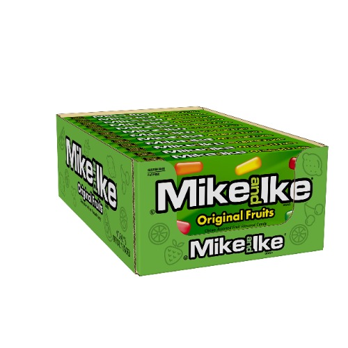 Mike and Ike Original Fruits Assorted Fruit Flavoured Candies, 141 g, Pack of 12