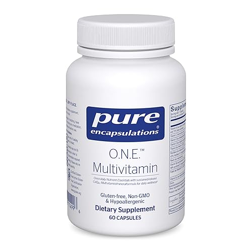 Pure Encapsulations O.N.E. Multivitamin - Once Daily Multivitamin with Antioxidant Complex Metafolin, CoQ10, and Lutein to Support Vision, Cognitive Function, and Cellular Health* - 60 Capsules - 60 Count (Pack of 1)