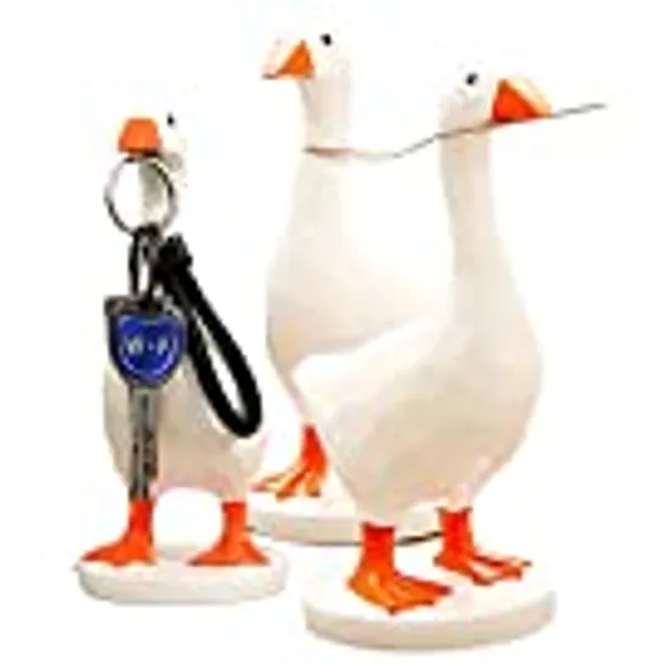 GRAPMKTG Magnetic Goose Key Holder Cute Home Decor Kawaii Room Office Table Desk Decor Aesthetic Funny Sculpture Bedroom Decor Housewarming Gifts for Women Men1 Pack