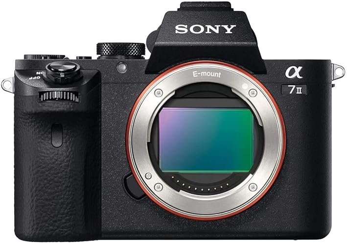Sony Alpha 7 II | Spiegellose Vollformat-Kamera ( 24,3 Megapixel, schneller Hybrid-Autofokus, optische 5-Achsen-Bildstabilisierung im Gehäuse, AXAVC S-Format-Aufzeichnung) - nur Gehäuse - Single